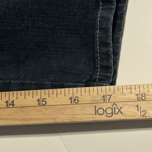 Lee Capri Jeans Lower on the Waist Blue Denim Flap Pocket Women's Size 16P - Picture 10 of 12
